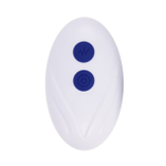 Синее эрекционное виброкольцо с клиторальной подушечкой и пультом ДУ Adjustable Fun Ring