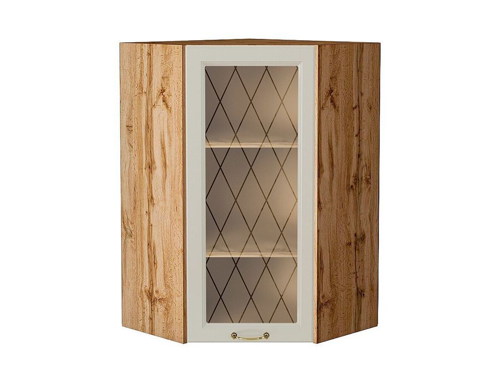 Шкаф верхний угловой остекленный Ницца