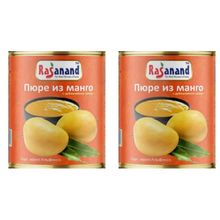 Пюре манго с сахаром Rasanand Alphonso Mango Pulp 850 г