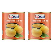 Пюре манго с добавлением сахара Rasanand Alphonso Mango Pulp 850 г