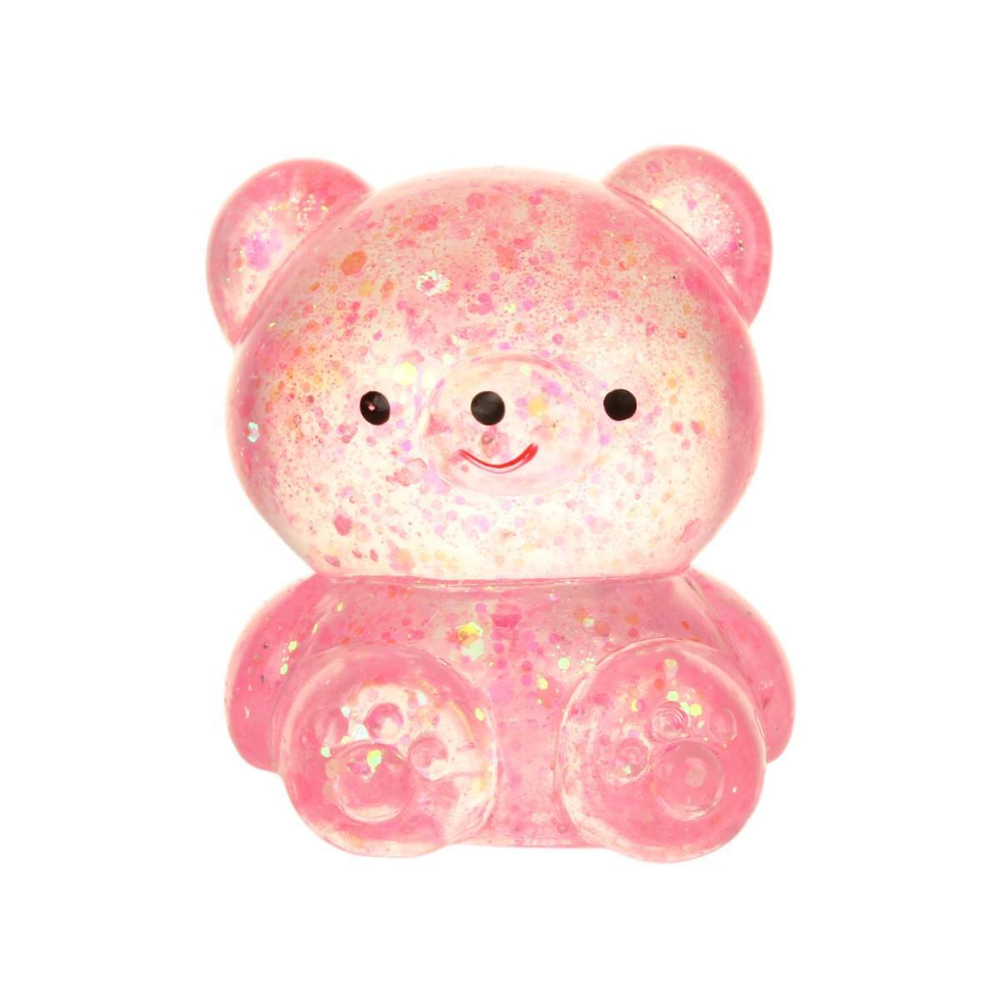 Мякиш Мишка с блестками 8 см, 3 цвета микс, с-30512