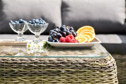 "Кальяри" лаунж-зона из искусственного ротанга (гиацинт), цвет соломенный