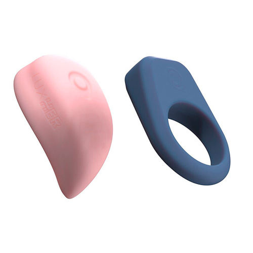 Интерактивный набор секс-игрушек для пар (эрекционное кольцо + клиторальный вибратор) Kiiroo Luxus Interactive Couples Sex Toys Set