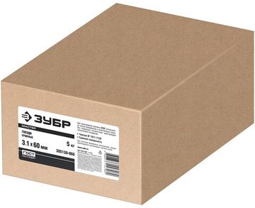 ЗУБР 60 x 3.1 мм, 5 кг, ершеные гвозди (305130-060)
