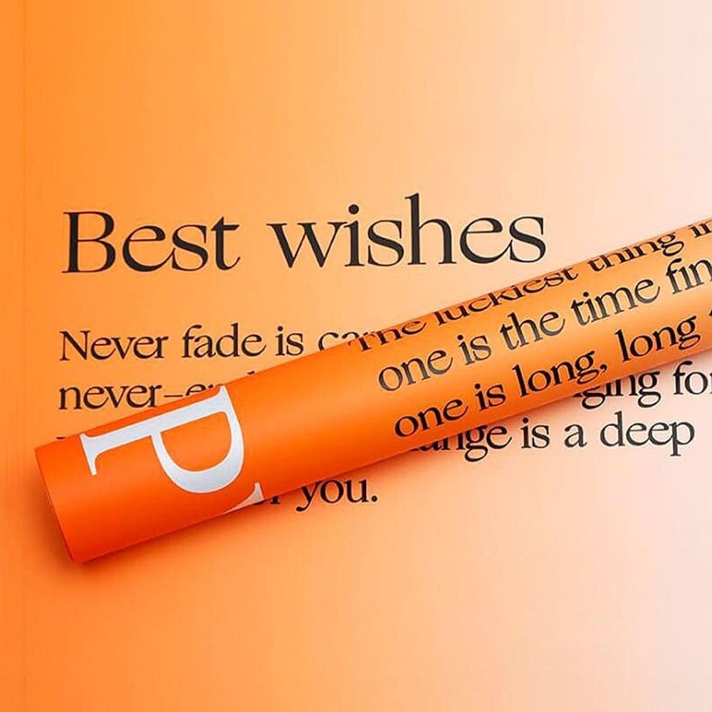 Пленка Best wisher 58см*10м ОРАНЖЕВЫЙ