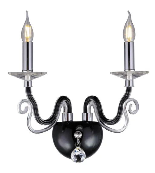 B8216/2W BK+CH (1) Бра Veneto Luce