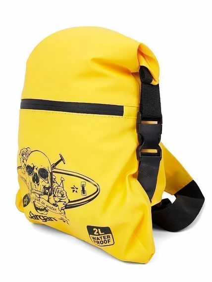 Гермосумка поясная Sargan Скелетон-Кенга+SUP желтый