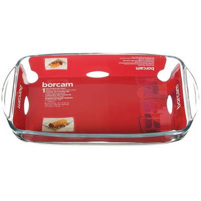 Форма для выпечки стекло, 19.5х35х5 см, 2 л, прямоуг, Borcam, 59006