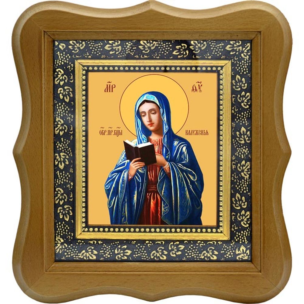 Калужская икона Божьей Матери на холсте.