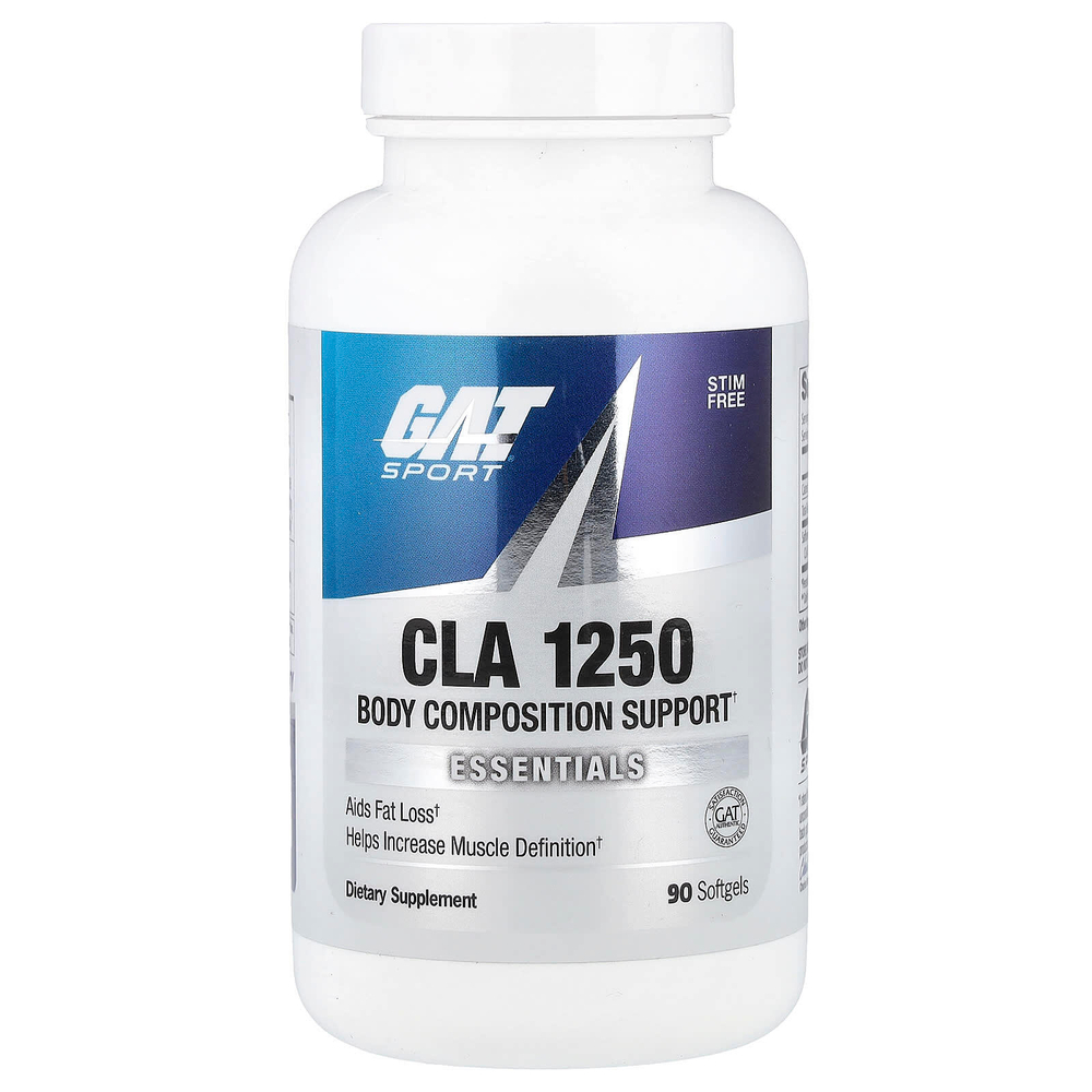 GAT, Sport, CLA 1250, 90 мягких таблеток