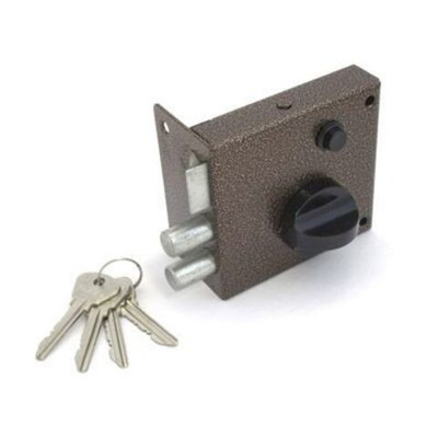 Замок Димитровград накладной ЗН3 медь с защелкой (15)