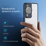 Чехол DUX DUCIS на Huawei P60 Pro акриловый с черным бортом и защитой камеры