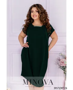 Платье 126-темно-зеленый Minova