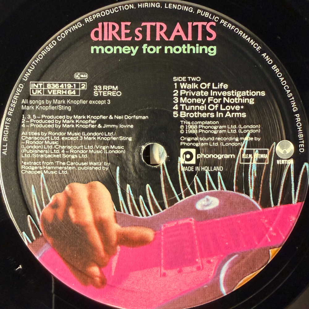 Dire Straits - Money For Nothing (Голландия 1988г.)