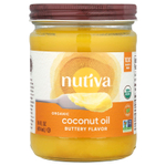 Nutiva, органическое кокосовое масло, с ароматом сливочного масла, 414 мл (14 жидк. унций)