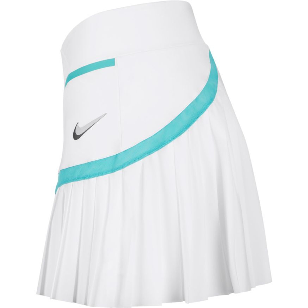 Теннисная юбка Nike Dri-Fit Spring Court Skirt W - white/white/washed teal/wolf grey