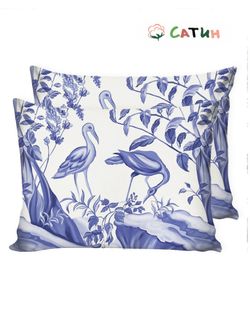 Постельное белье Milky Garden "Шинуазри" 2-спальный  Наволочка 50х70 см 2 шт  Простынь  240х215 см  Пододеяльник 175х215 см