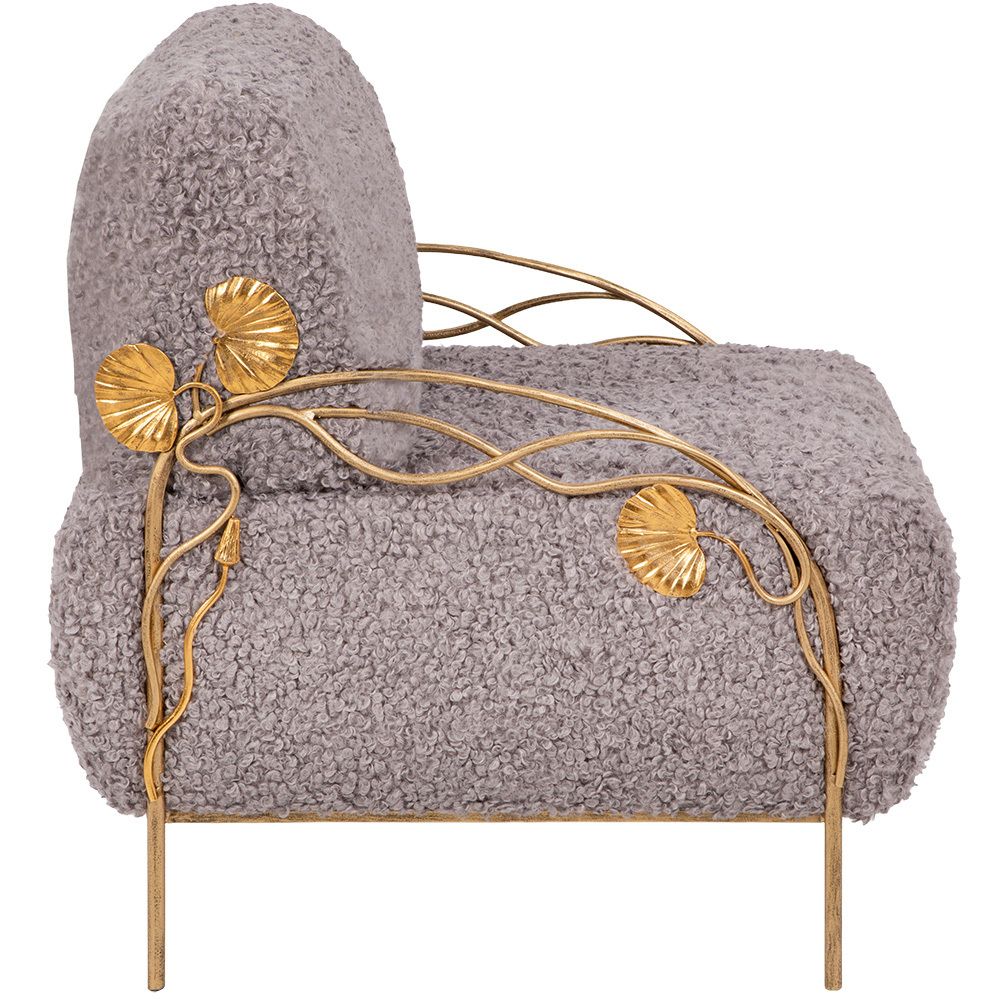 Кресло Нимфея Серый Бронза