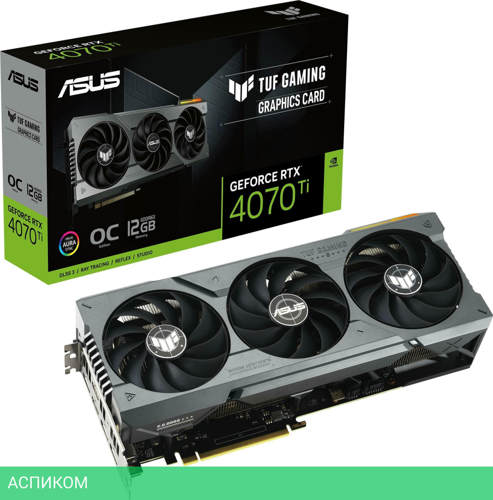Видеокарта ASUS TUF Gaming GeForce RTX 4070 Ti 12GB GDDR6X TUF-RTX4070TI-12G-GAMING (90YV0IJ1-M0NA00)