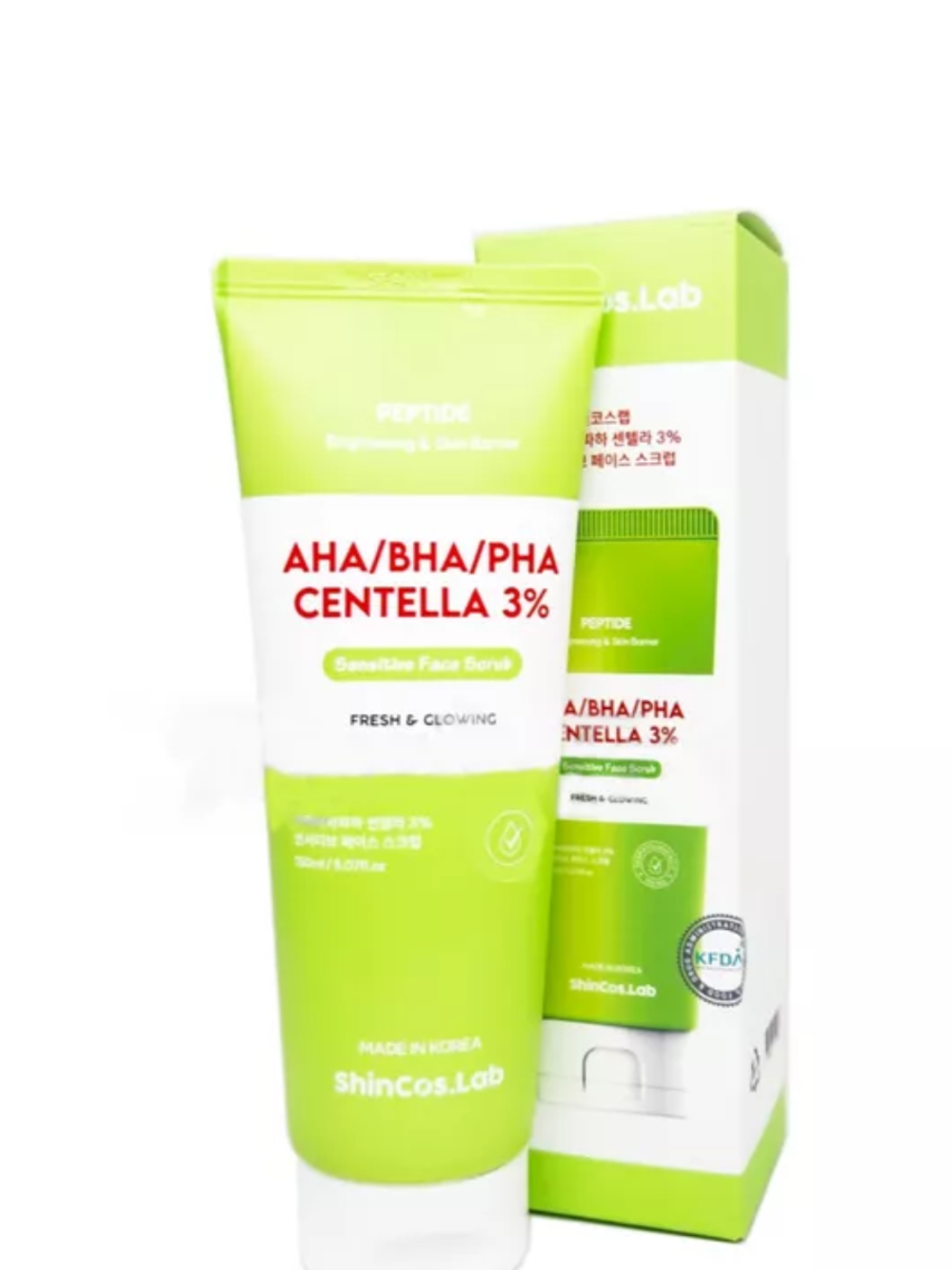 Гель-скатка с кислотами и экстрактом центеллы SHINCOS LAB Centella Sensitive Face Scrub 150 мл
