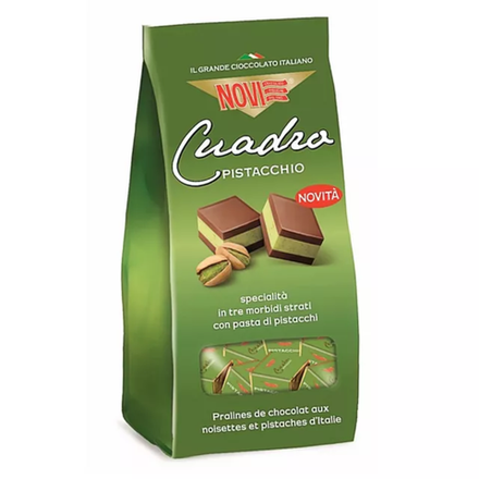 Конфеты шоколадные Novi Cuadra с начинкой шоколада джандуйя и крема с фисташками 150 гр