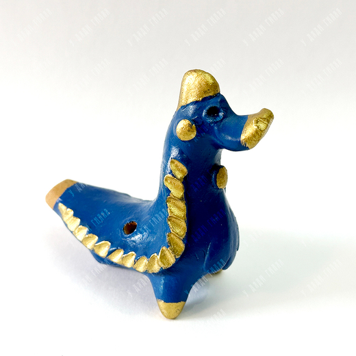 Абашевская игрушка-свистулька «Утка». Автор Е. В. Соловьев (1948-2017). 1991 г. Село Абашево.