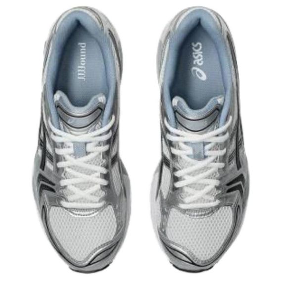 Asics Гель Kayano 14 Беговые кроссовки Низкие Белые Морской синий Унисекс