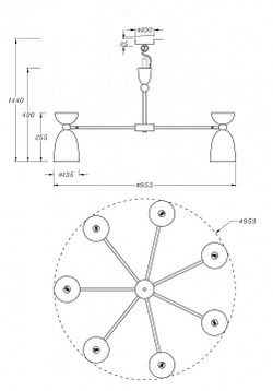 Подвесная люстра Maytoni Cloches MOD113PL-07W