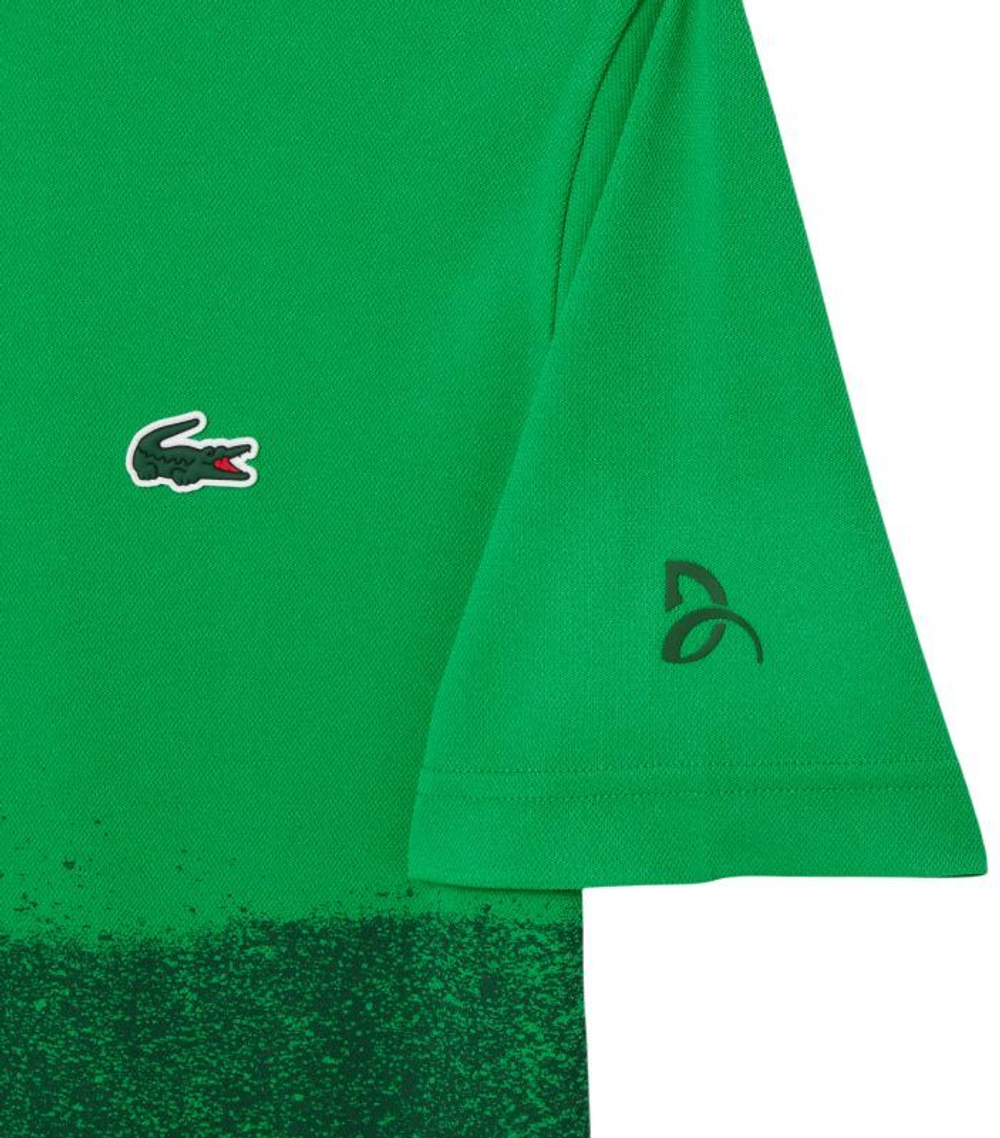 Мужское теннисное поло Lacoste Tennis x Novak Djokovic - зеленый
