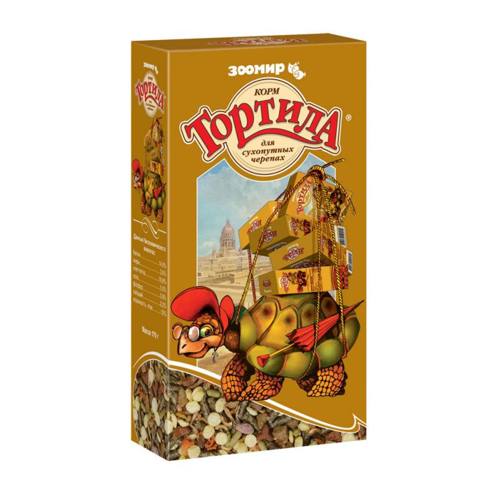 Тортила корм для сухопутных черепах 170г