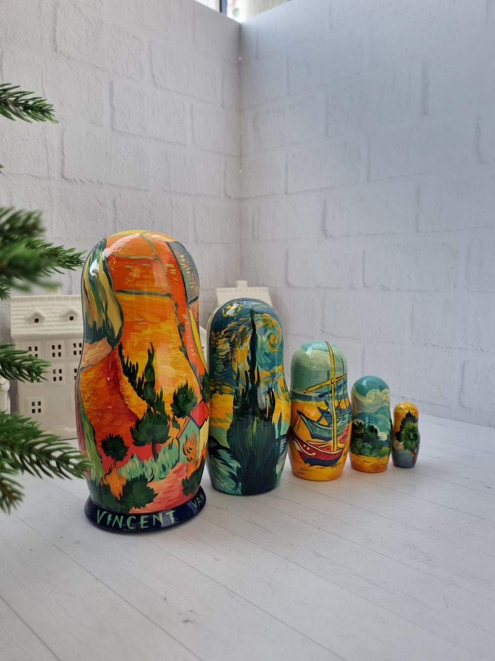 Матрёшка "Ван Гог" 5мест 18см