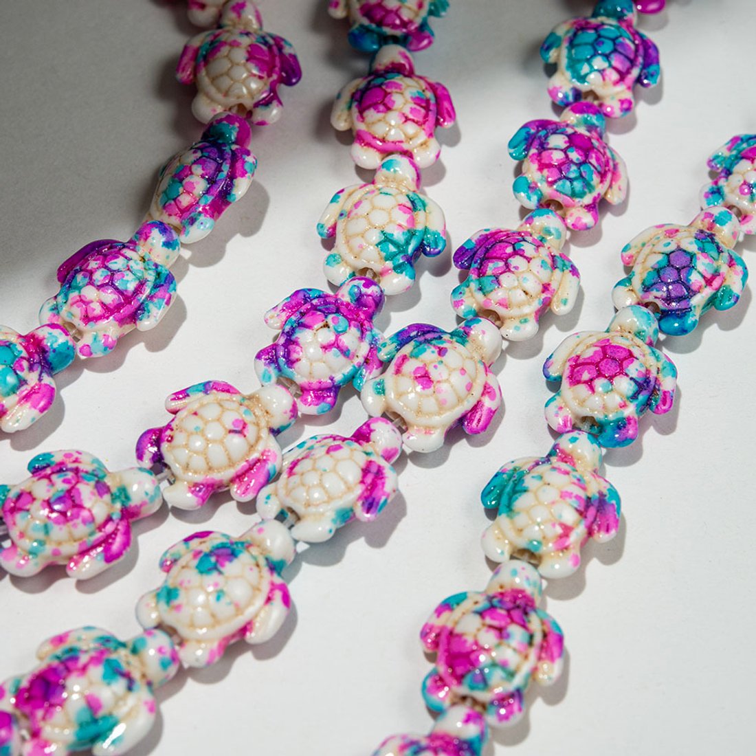 Говлит, черепашки, розово-голубые, 17*14мм