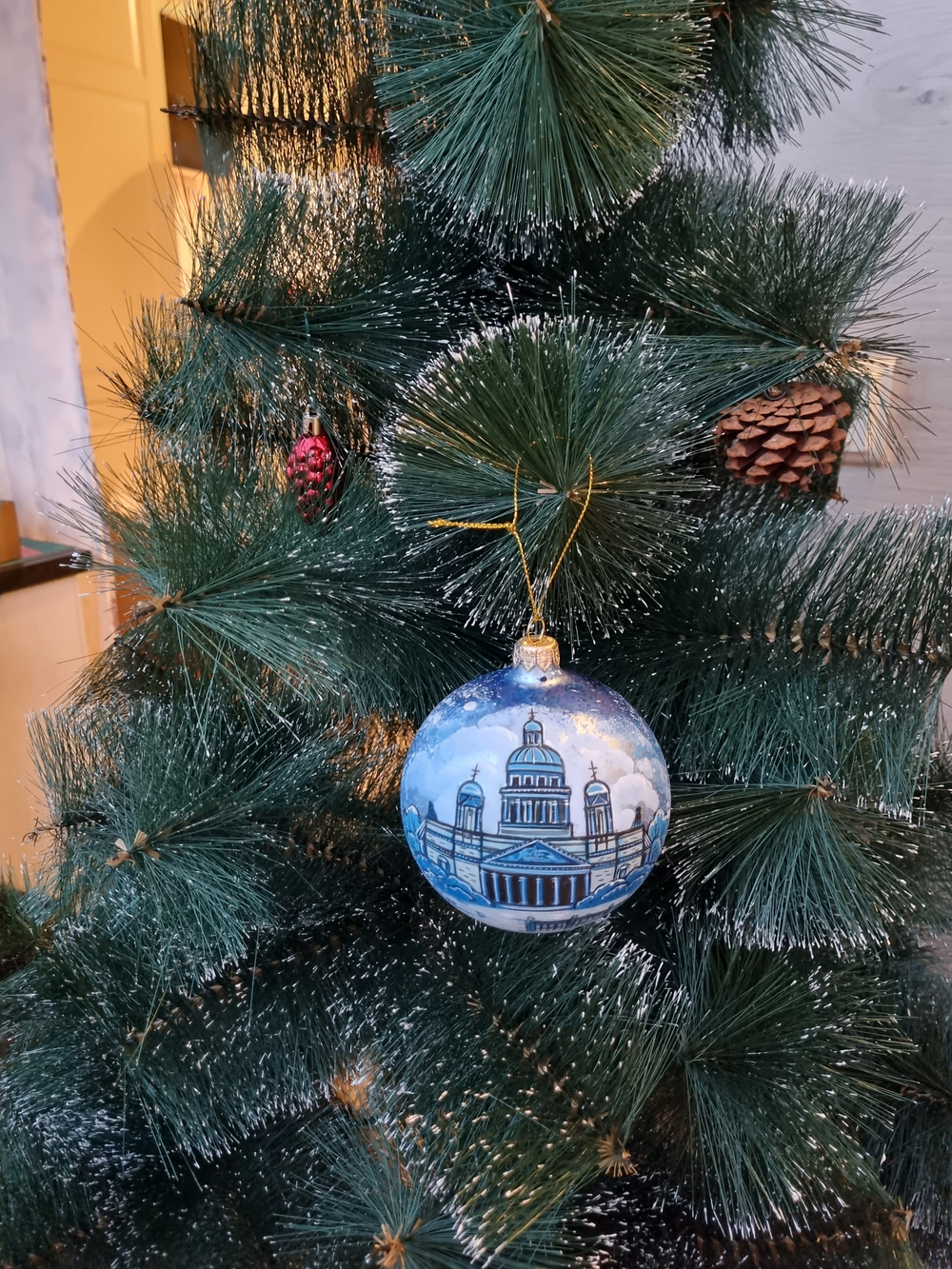 Шар стеклянный "Исакиевский собор",  ручная роспись