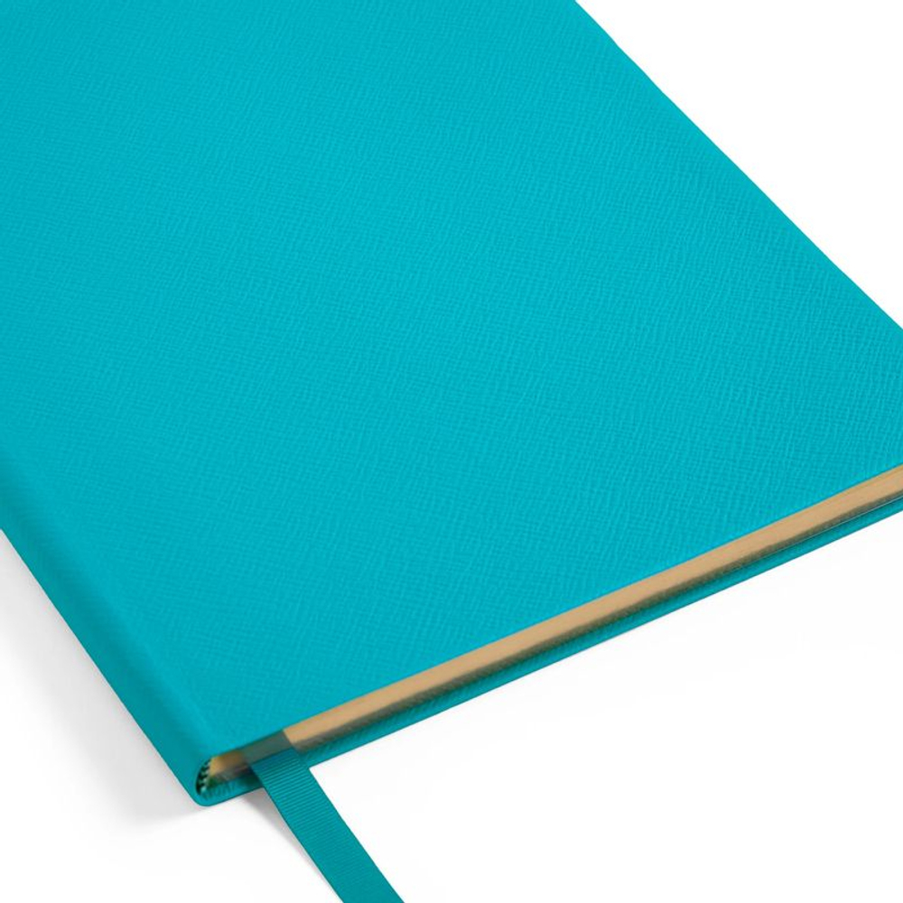 Smythson Блокнот Portobello Notebook in Panama, Black (бежевый)