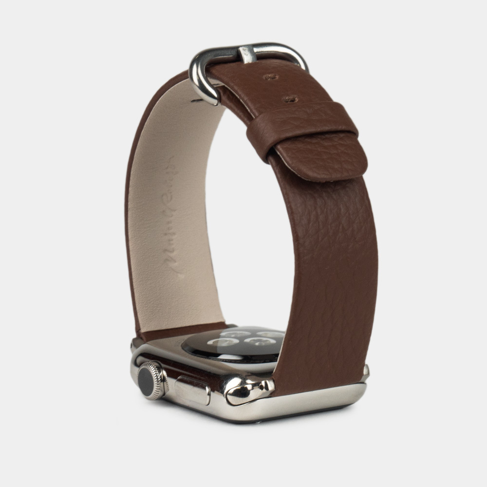 Ремешок для Apple Watch 44/45/46 mm из кожи теленка, цвета шоколад