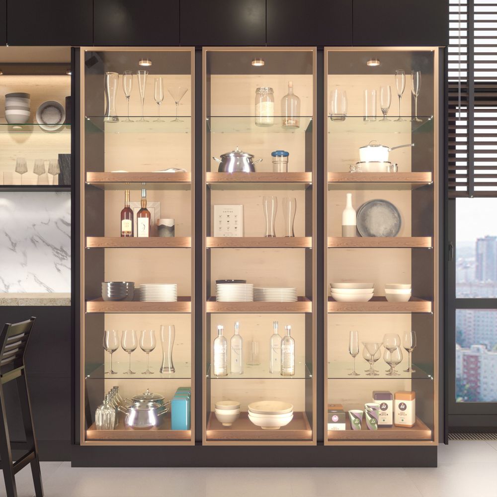 Алюминиевый рамочный профиль для фасадов, Золото матовое, купить с доставкой, Казахстан