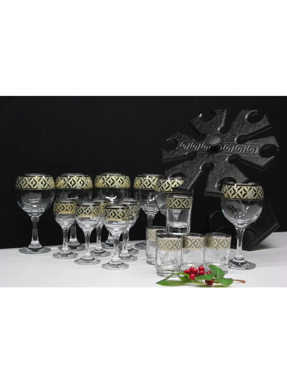 Барный набор 18 предметный с фужером