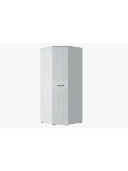 Шкаф для одежды угловой Белый снег софт 89х89х221 см