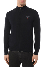 Кардиган муж. AERONAUTICA 1390 черный серый кант