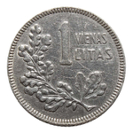 1 лит. Литва. 1925 год. Серебро. VF-