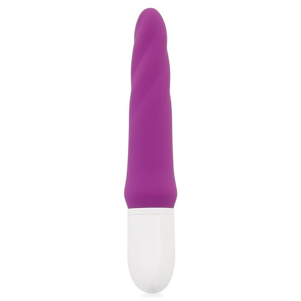 Фиолетовый гибкий рельефный вибратор Sparta ( 9 режимов ) (Цвет: фиолетовый с белым)