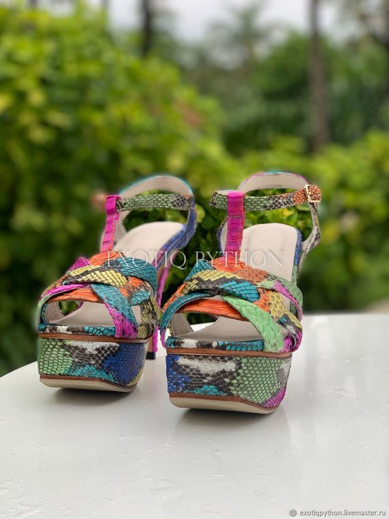 Босоножки из кожи питона SH-158