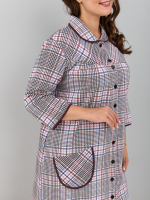 Халат Х-138/коричнево-розоваяклетка-к