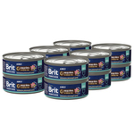 Влажный корм консервы для кошек Брит BRIT PREMIUM BY NATURE с мясом индейки и семенами чиа 0,1кг 12 упаковок