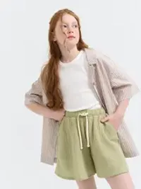 Юбка-шорты муслиновая "Шалфей" 7+