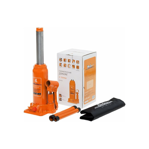 Домкрат автомобильный бутылочный 4 т гидравлический в сумке (Высота подхвата 200 мм, Высота подъема 380 мм) AJ-B-04