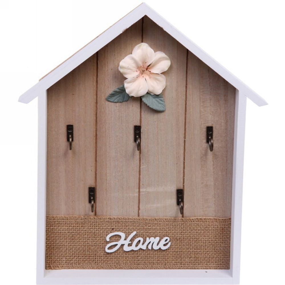 Ключница-панно «Цветочная фантазия» 26*30см 5 крючков W226