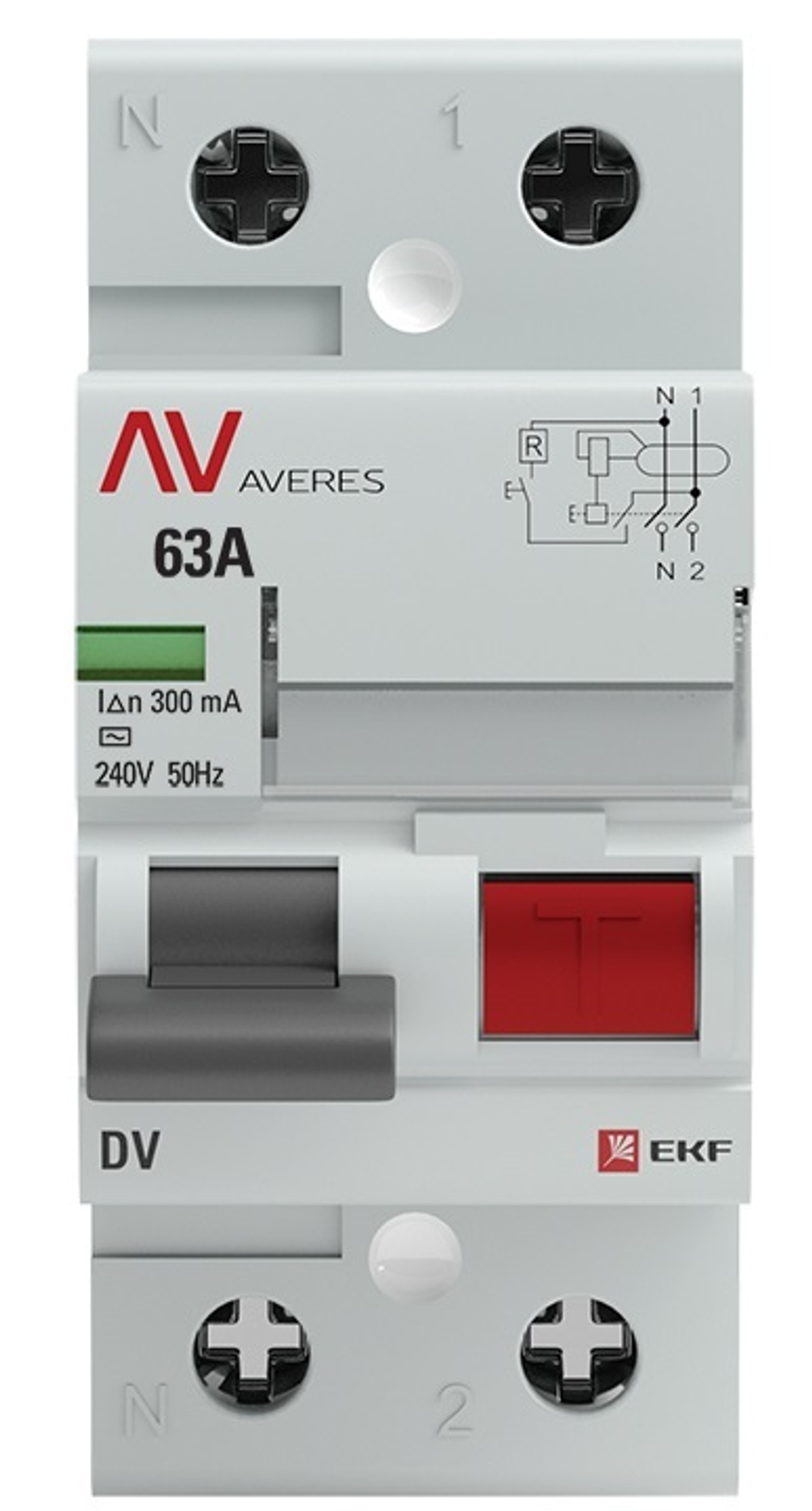 УЗО  EKF rccb-2-63-300-ac-av