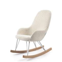 Детское кресло-качалка Ivette белое букле