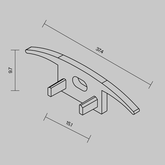 Комплект заглушек Maytoni Led Strip для профиля ALM-3710-B-2M 2 шт 642086